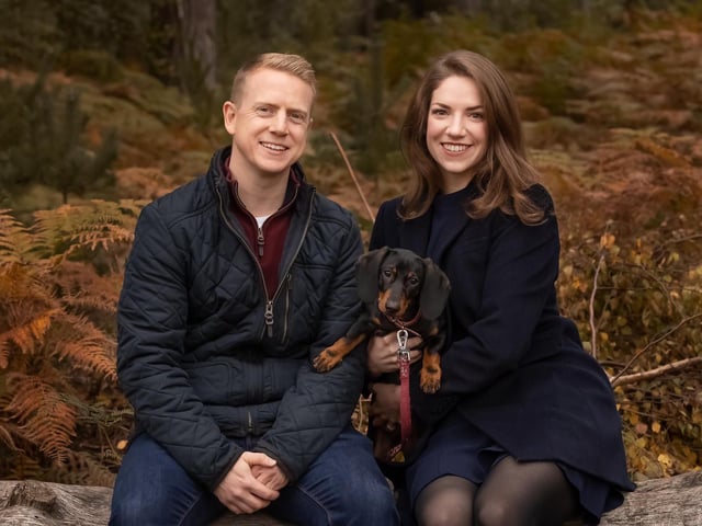 Rob, Charlotte and Bumble. Photo: Sian Tyrell, Sian T Photography