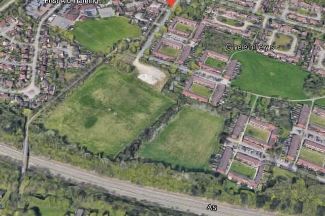 The land earmarked for homes in Greenleys