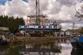 Electra being lowered