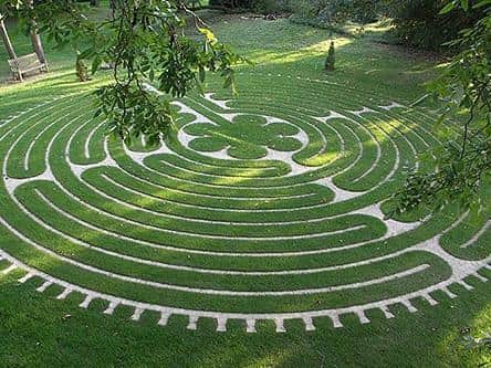 The Labyrinth garden on the grounds