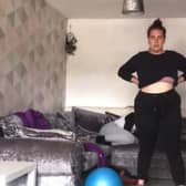 Kayla was not happy with the 'large' jogging bottoms