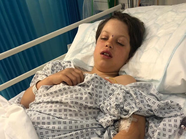 Kai after his surgery
