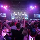 Fans returned to the Marshall Arena on Monday night. Pic: Lawrence Lustig/PDC