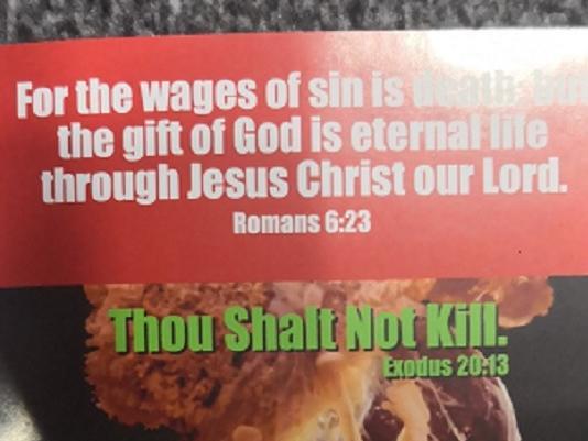 The leaflets are distressing