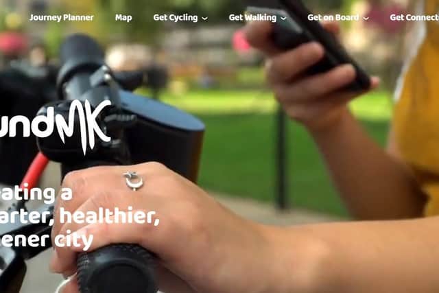 the new sustainable travel website for Milton Keynes