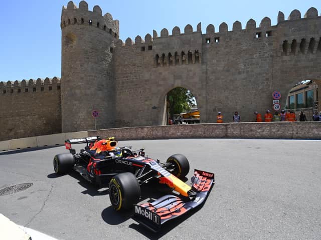Sergio Perez led the way in Azerbaijan on Friday