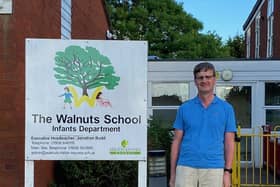 Cllr Mick Legg at Walnuts School