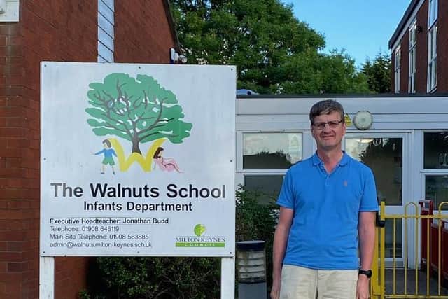 Cllr Mick Legg at Walnuts School