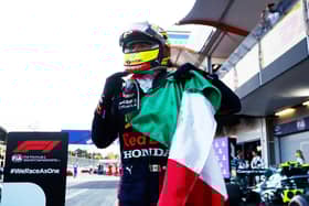 Perez won on his sixth outing for Red Bull