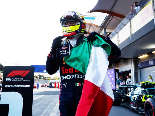 Perez won on his sixth outing for Red Bull