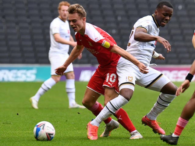 Scott Twine played in Swindon's 5-0 defeat at Stadium MK