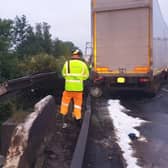 This morning's collision on the M1 (Highways England)