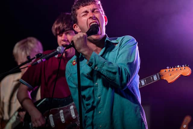 Shame on stage at the Craufurd Arms. Photo by David Jackson.