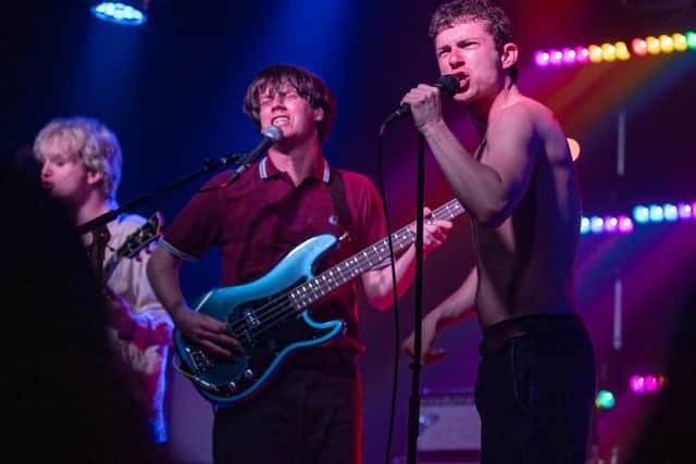 Shame on stage at the Craufurd Arms. Photo by David Jackson.