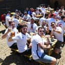 It was perfect weather to watch the football with a pint at MK11 sports bar