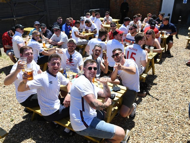 It was perfect weather to watch the football with a pint at MK11 sports bar