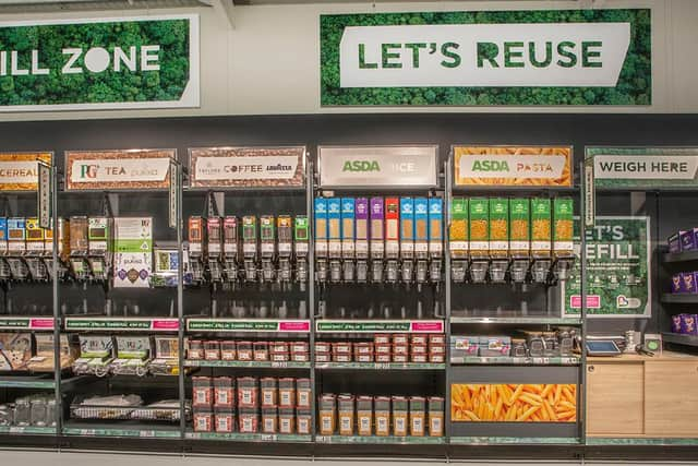 The refill station at Asda's Greater Manchester store