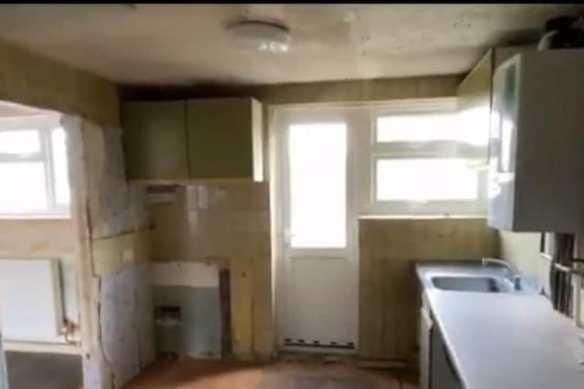 The kitchen in the Cleeve Crescent house