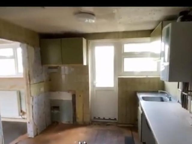 The kitchen in the Cleeve Crescent house