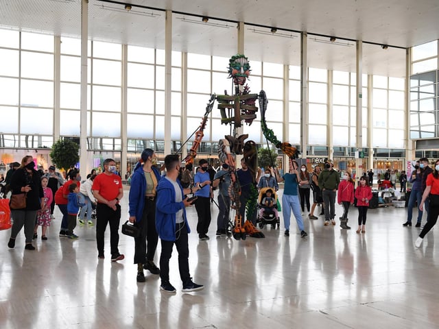 What was this giant creature doing in Middleton Hall on Saturday?