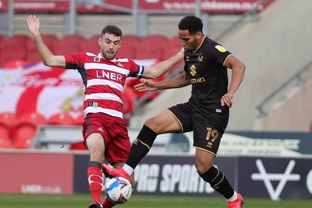 Nombe in action in the season opener last season against Doncaster