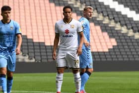 Sam Nombe made seven appearances for Dons last season before being loaned ot Luton