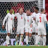 England celebrate their win over Czech Republic