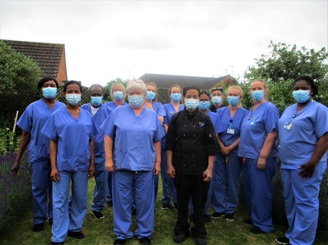 Bluebirds Care neurological care centre staff including centre manager, Colleen Brothers