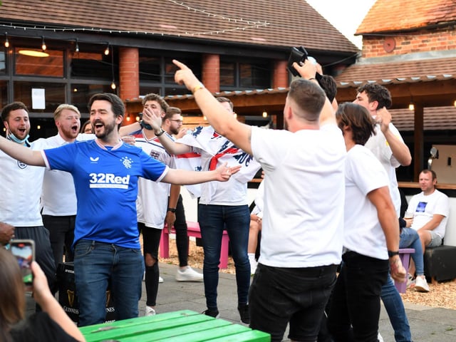 England fans were in good voice in Milton Keynes on Saturday