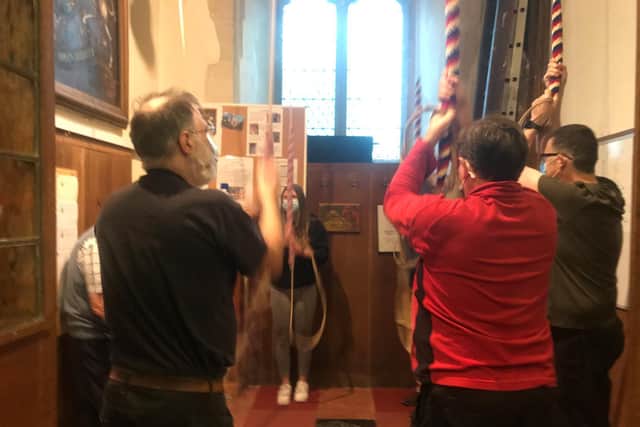 The bellringers at St Mary's