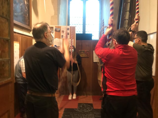 The bellringers at St Mary's