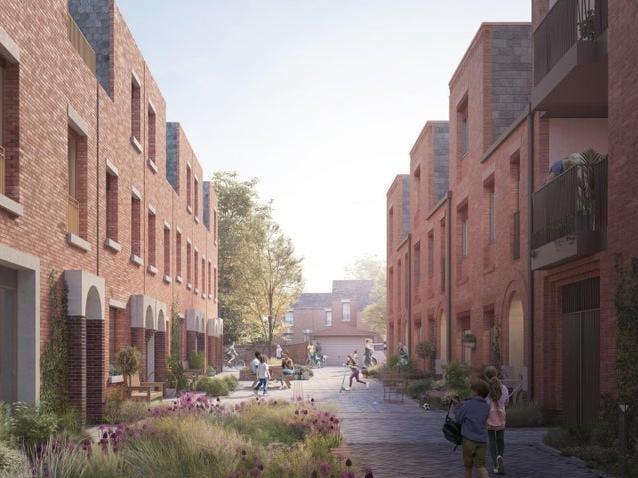 Artists' impression of the new housing