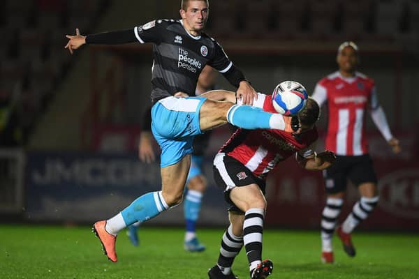 Max Watters in action for Crawley
