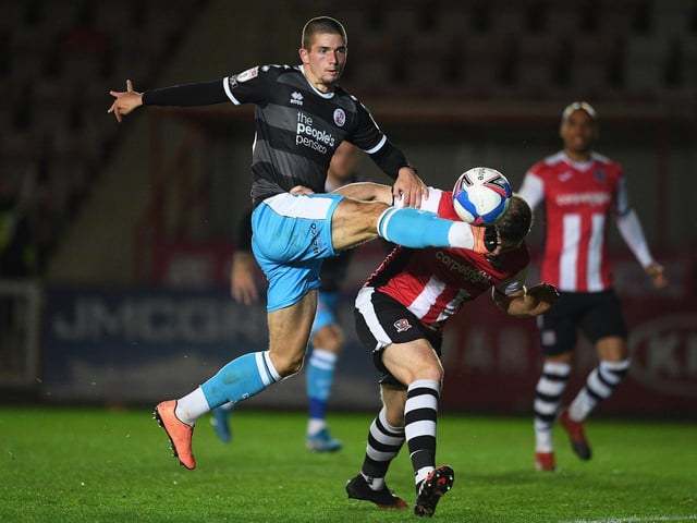 Max Watters in action for Crawley