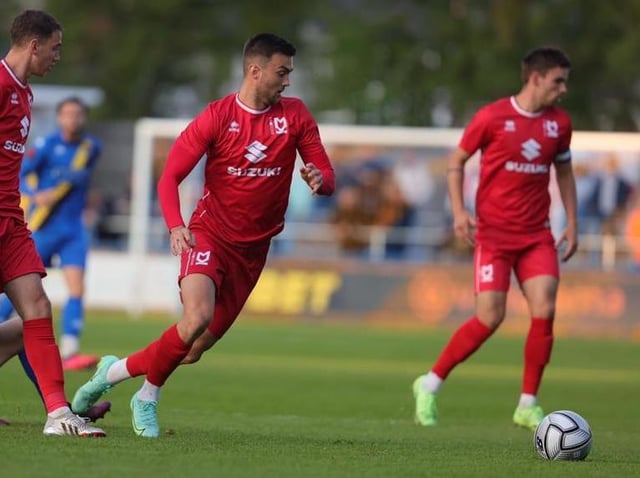 Daniel Harvie in action on Tuesday against King's Lynn