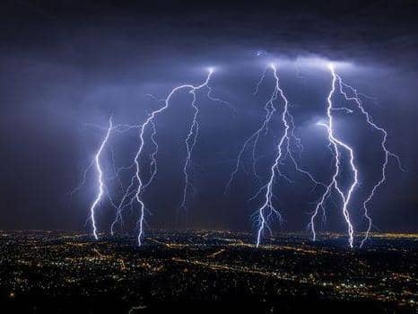 Lightning struck twice last night