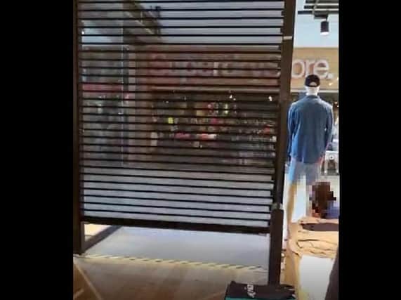 Eyewitness footage shows the shutters coming down in MK shops during the incident