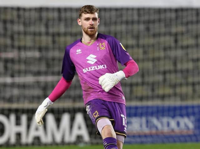 MK Dons goalkeeper Andrew Fisher