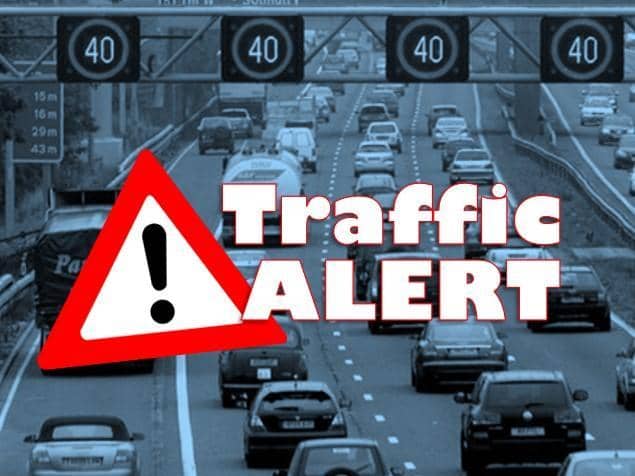 Traffic is crawling for up to 14 miles on the M1 southbound