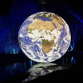 The giant earth sculpture leaves Middleton Hall tomorrow
