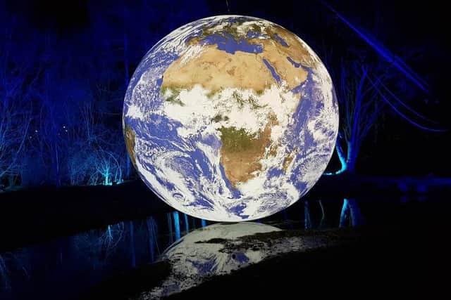 The giant earth sculpture leaves Middleton Hall tomorrow