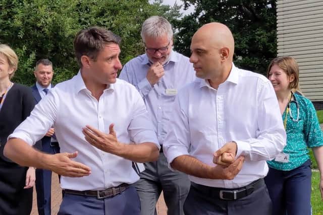 Health Secretary Sajid Javid was joined by MK North MP Ben Everitt