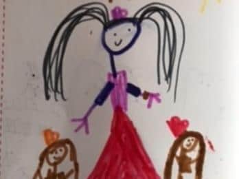 Children helped by MK Act sent drawing to Amazon to say thank you