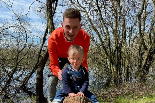 Ben Teague with his son Logan.