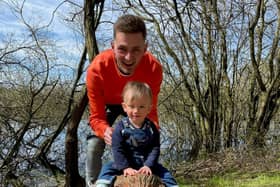 Ben Teague with his son Logan.