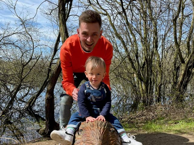 Ben Teague with his son Logan.