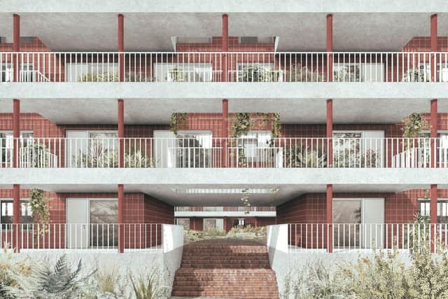 The apartments will have balconies