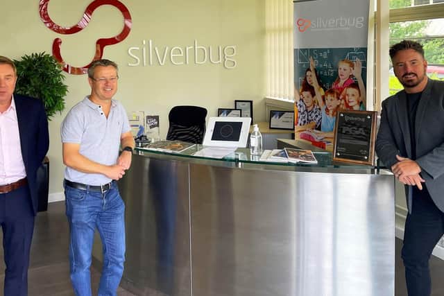 from left to right: Adam Plant (Paralogic sales director), Ian Camp (Paralogic service director) and Dan Bland (Silverbug managing director)