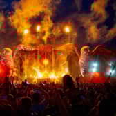 The main stage at the Electric Daisy Carnival at the National Bowl. Photo by David Jackson