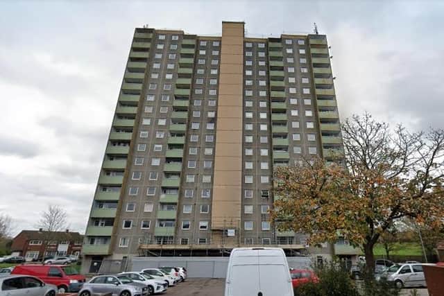 Plans to tear down 'unsafe' 18-storey tower block of flats near Milton Keynes sent to council (C) Google Maps